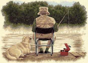 рыбалка - рыбак, речка - оригинал