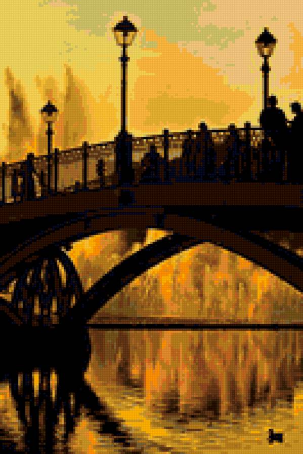Мост - мост, фонарь, город - предпросмотр