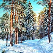 Оригинал схемы вышивки «Зимний лес» (№112617)