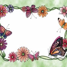Оригинал схемы вышивки «цветы и бабочки» (№113504)