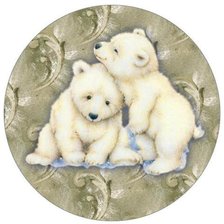 Схема вышивки «белые медвежата»