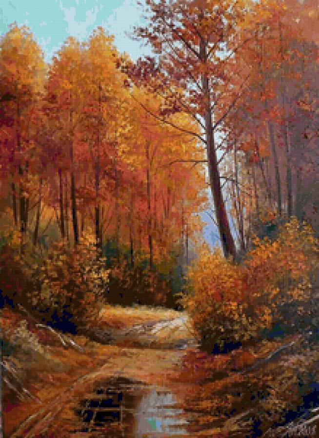 осенний пейзаж - лес, пейзаж, осень, природа - предпросмотр