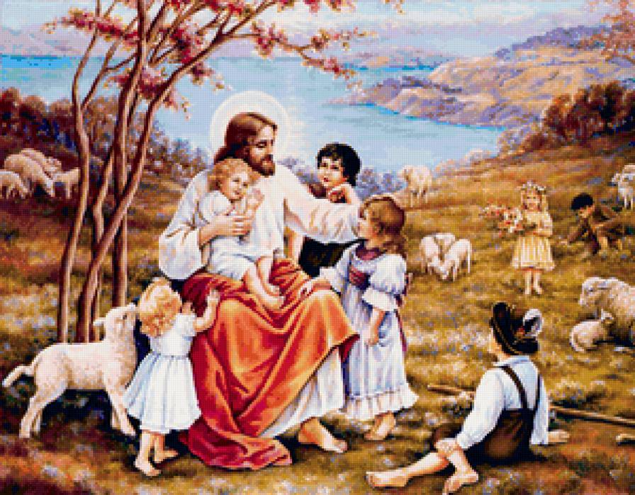 Иисус и дети - дети, религия, иисус, бог, вера - предпросмотр