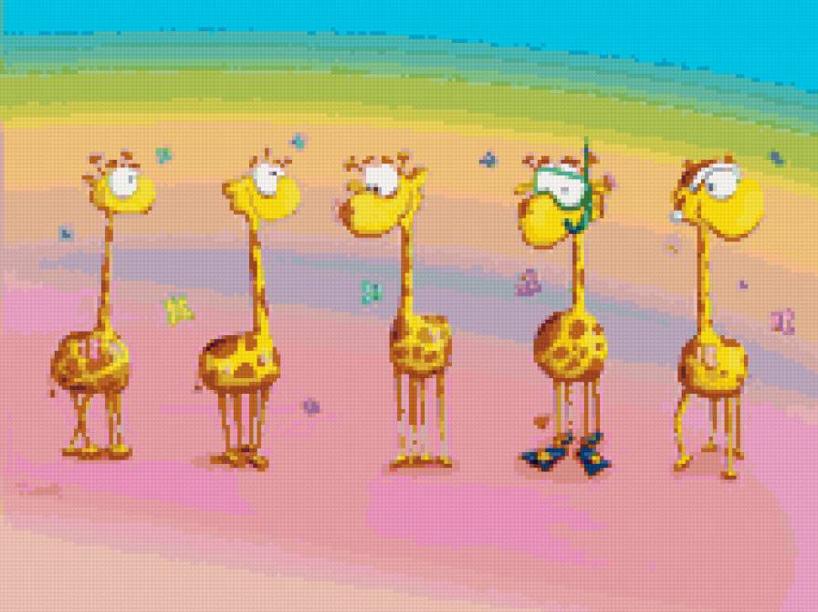 жираф - детские, животные, жираф, веселые - предпросмотр
