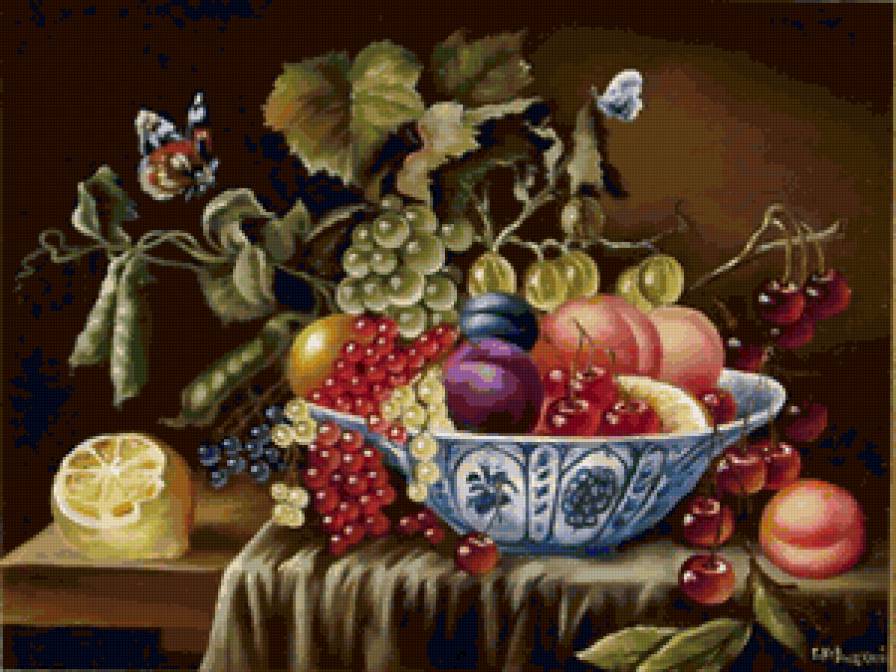 №117676 - натюрморт с фруктами - предпросмотр
