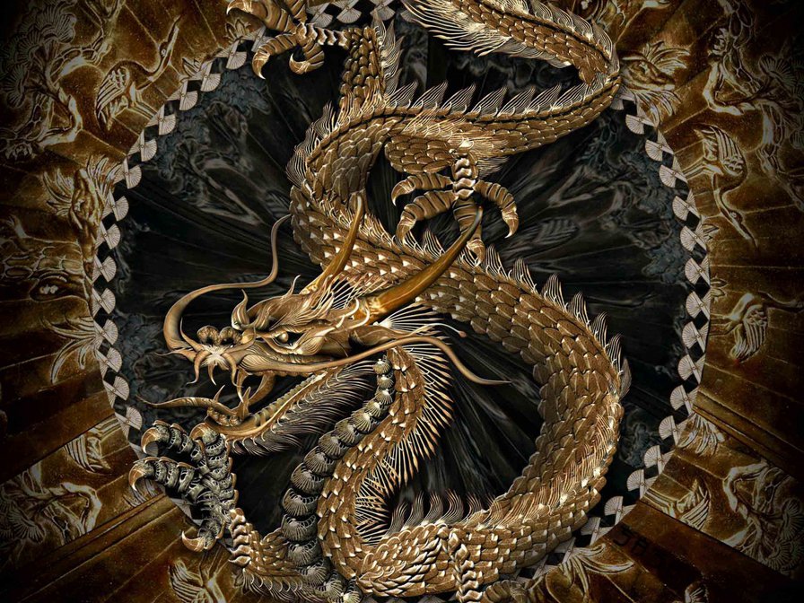 Китайский дракон - символ, животные, фентази, дракон - оригинал
