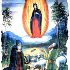 Оригинал схемы вышивки «явление Божией матери на горе Почаевской» (№118870)