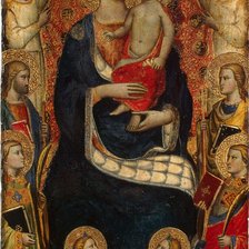 Оригинал схемы вышивки «Мадонна с младенцем, четырьмя святыми» (№119115)