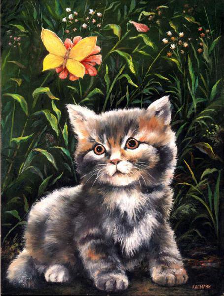 Серия "Кошки" - кошки, животные, пейзаж - оригинал