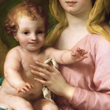Оригинал схемы вышивки «Мадонна с младенцем» (№119764)
