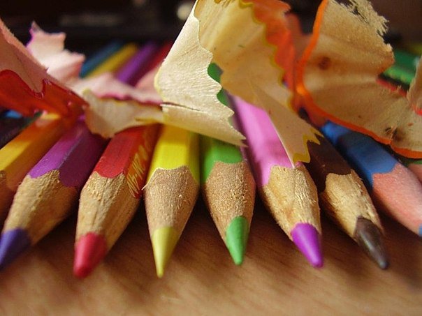 разноцветная осень - карандаши, осень - оригинал