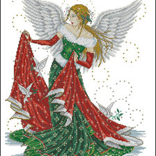 Оригинал схемы вышивки «зимний ангел» (№120293)