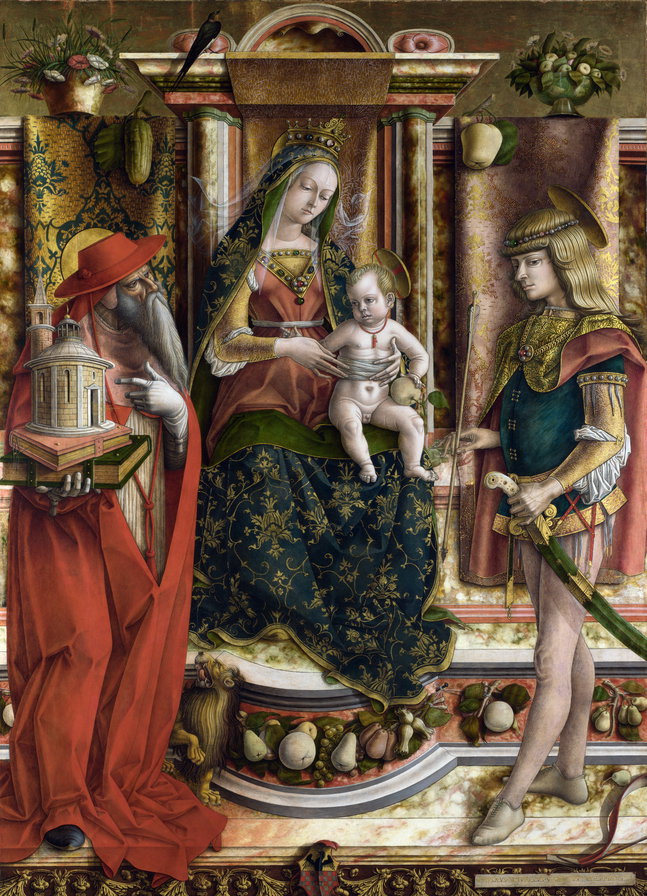 La Madonna della Rondine (The Madonna of the Swallow) - картина, святая, религия, живопись, портрет - оригинал