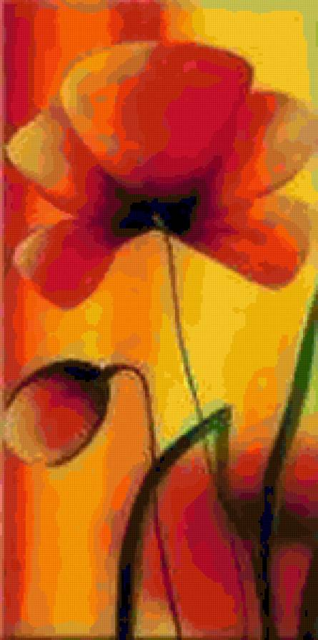 Триптих "Маки" - маки, цветы - предпросмотр