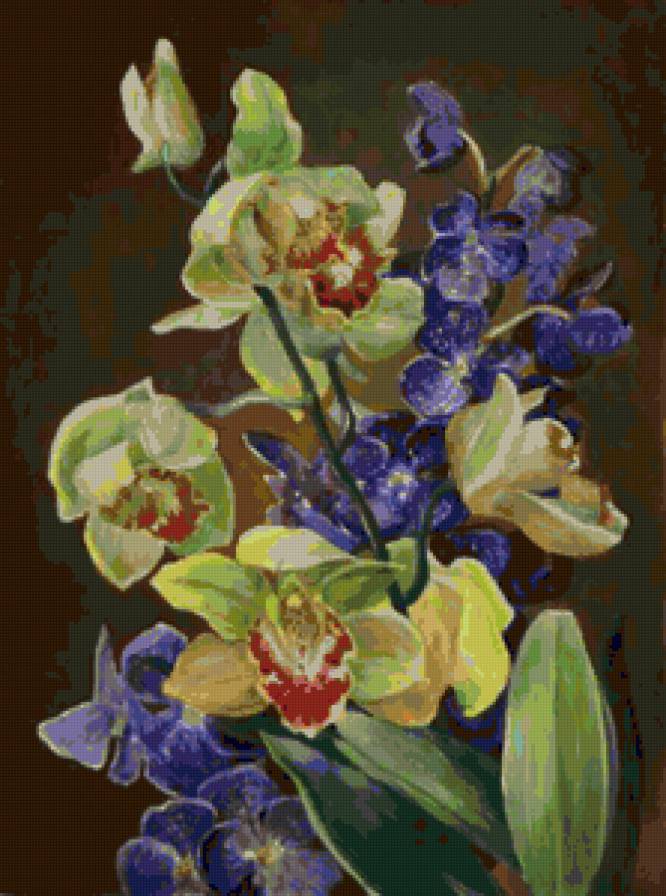 Серия "Букет" - орхидеи, букет, цветы - предпросмотр
