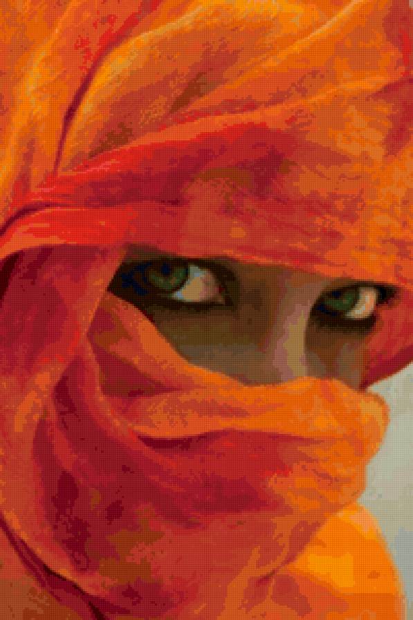 девушка - африка, глаза, девушка, оранжевый - предпросмотр
