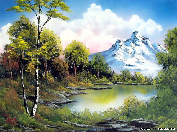 Пейзаж - горы, гора, дерево, природа, пейзаж - оригинал