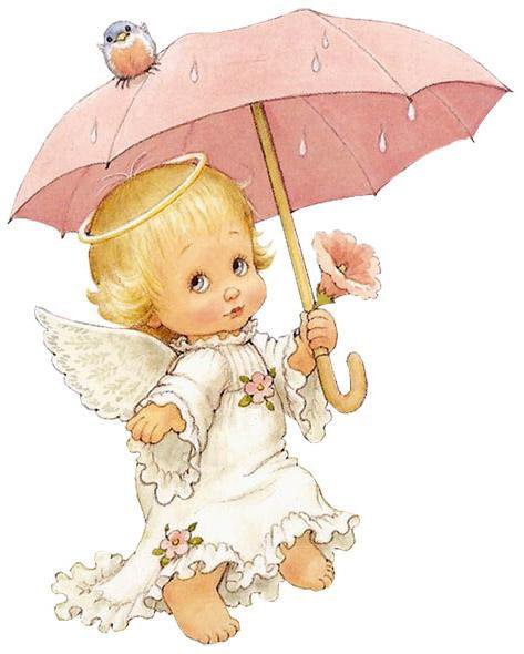 ангелок с зонтиком - ангел - оригинал