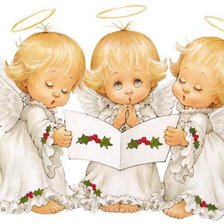 Схема вышивки «трио ангелочков»