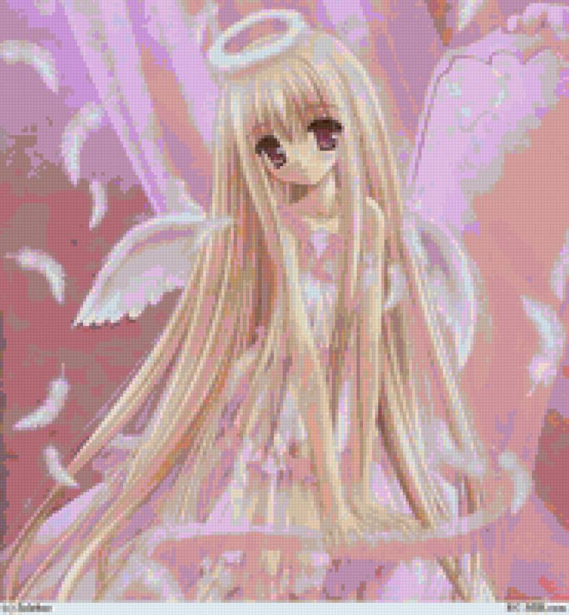 ангелочек 4 - розовый, ангел - предпросмотр