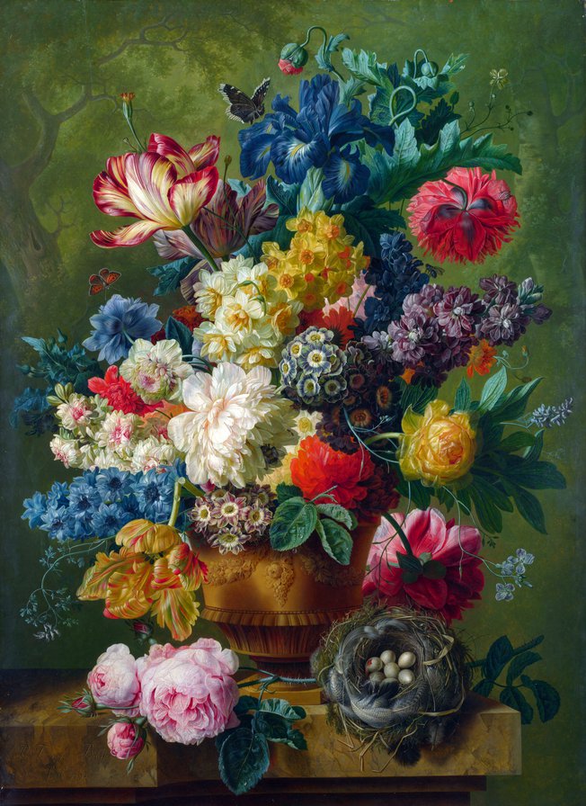 Flowers in a Vase (1) - живопись, цветы, картина, ваза - оригинал
