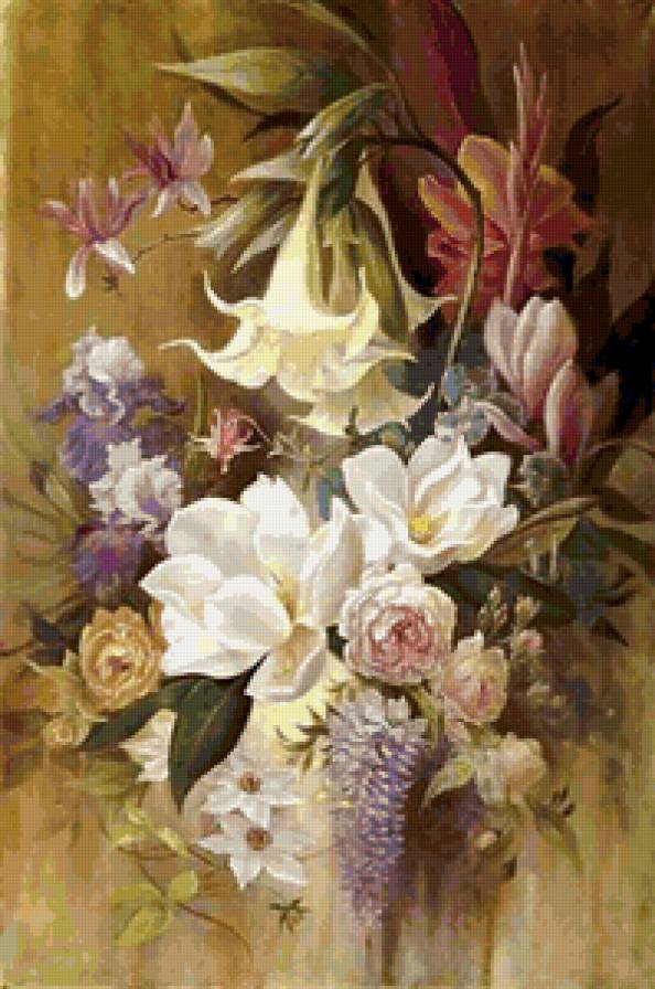 №124114 - ваза, цветы, букет - предпросмотр