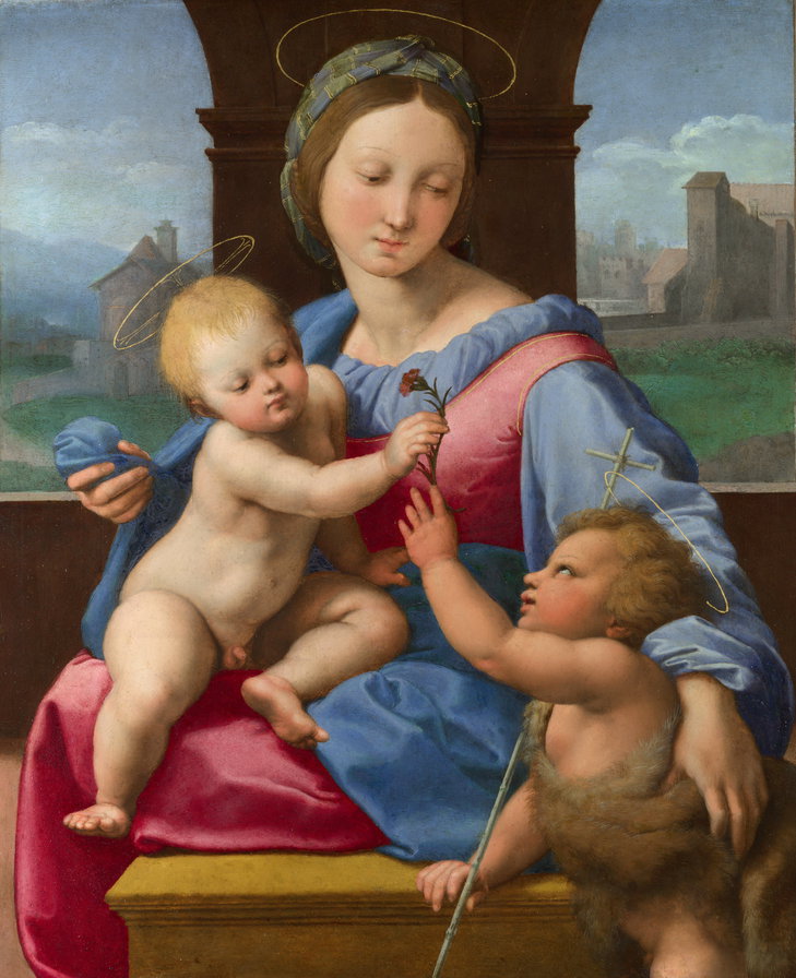 Raphael - The Garvagh Madonna - картина, религия, святая, живопись, портрет - оригинал