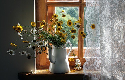 ваза с цветами - цветы, натюрморт, букет - оригинал