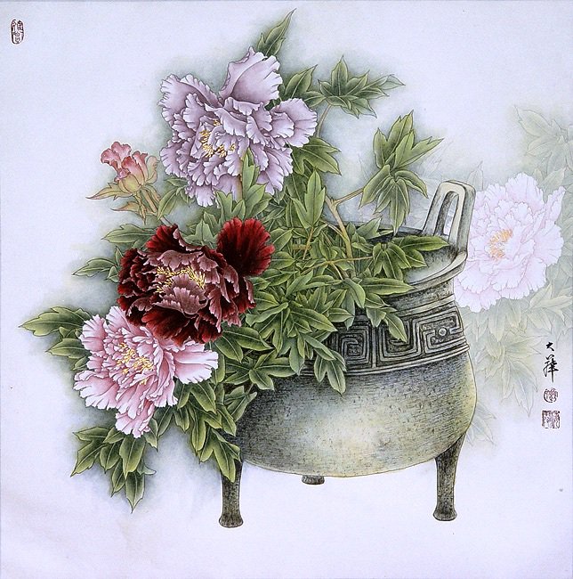 Lou Dahua - китайская живопись - натюрморт, живопись, картина, китайская живопись - оригинал