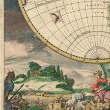 Оригинал схемы вышивки «Карта мира 1680 г (низ -1)» (№124746)