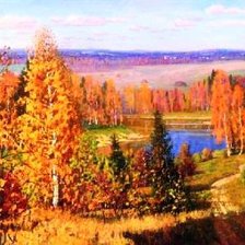 Осенние поля (худ. Л.Бродская)