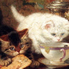Схема вышивки «Кошачье чаепитие»