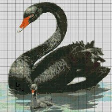 Оригинал схемы вышивки «Лебедь» (№125794)