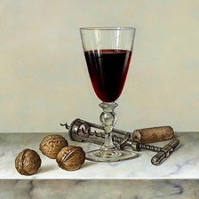 Оригинал схемы вышивки «вино и орехи» (№126088)