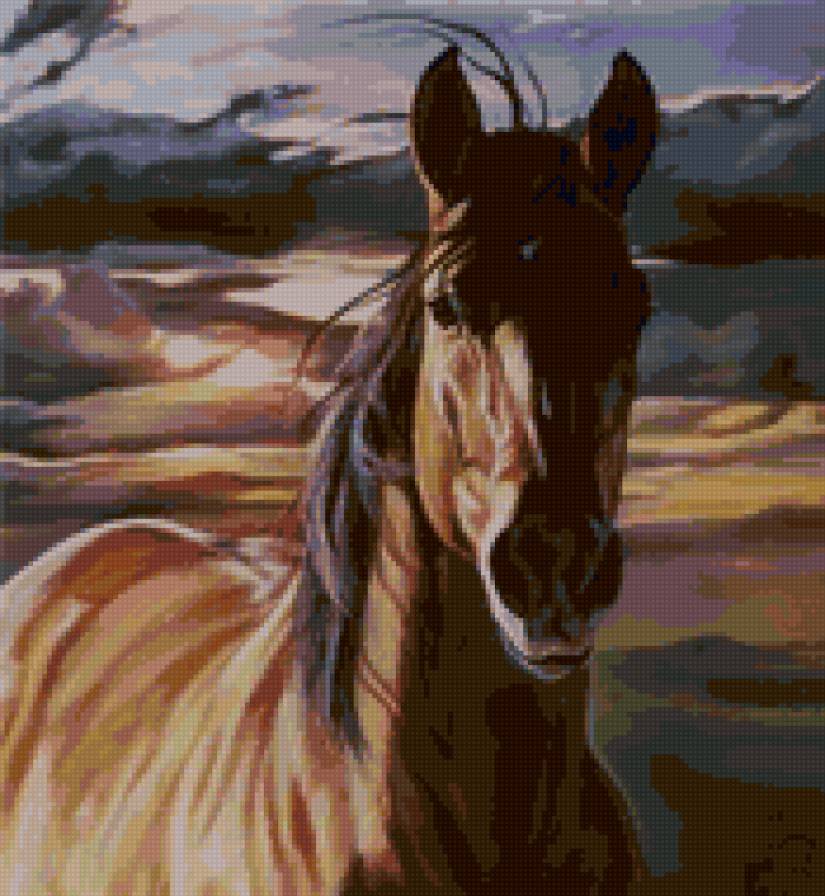 0037 - природа, лошадь, кони, красота, животные - предпросмотр
