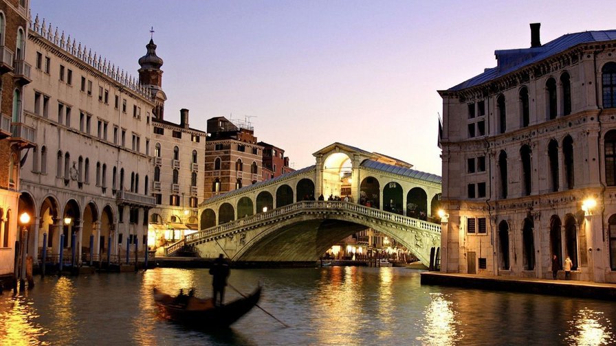 Венеция - вечер, город, вода, венеция - оригинал