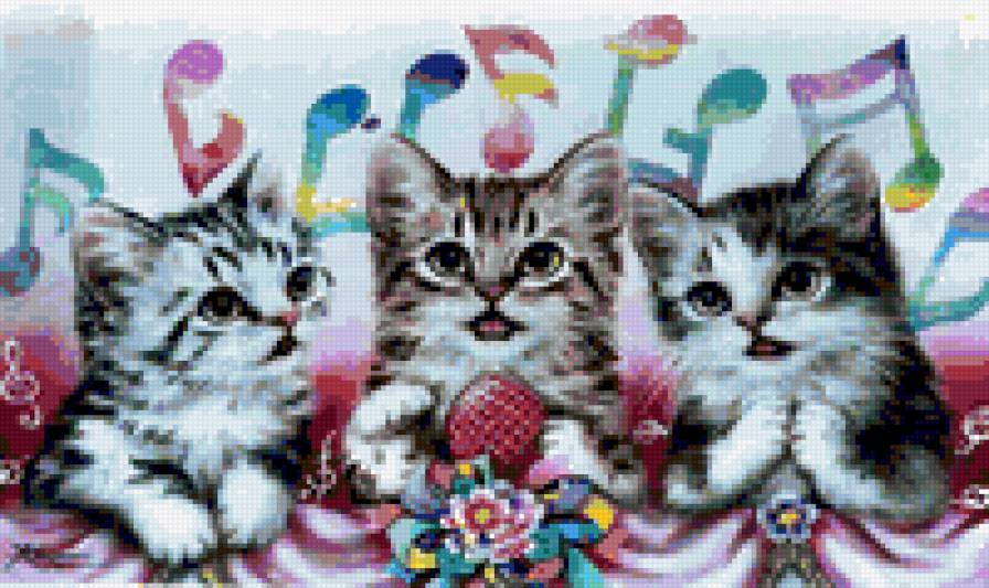 Музыкальное трио - кошка - предпросмотр