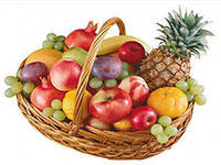 корзина с фруктами - для кухни, фрукты, ягоды - оригинал