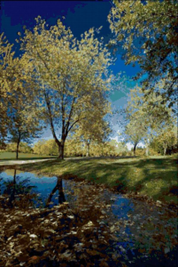 Прозрачная осень - природа, пейзаж, осень, река - предпросмотр