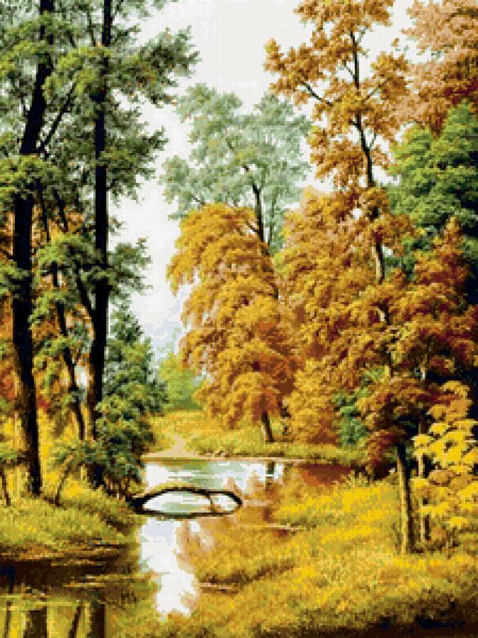 Осень - осень, пейзаж, река, лес - предпросмотр