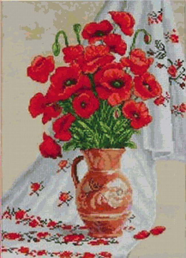 №127993 - букет, ваза, цветы - предпросмотр