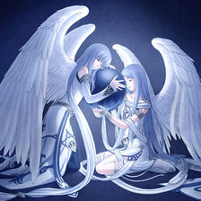 Схема вышивки «Ангелы и сфера»
