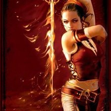 Схема вышивки «Девушка с огненным мечом»