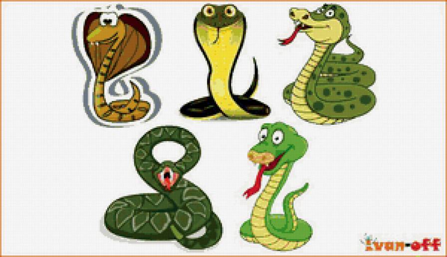 Змейки - змеи, символ 2013 года, змея - предпросмотр