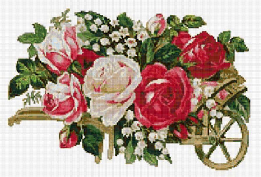 №129791 - ваза, букет, розы, цветы - предпросмотр