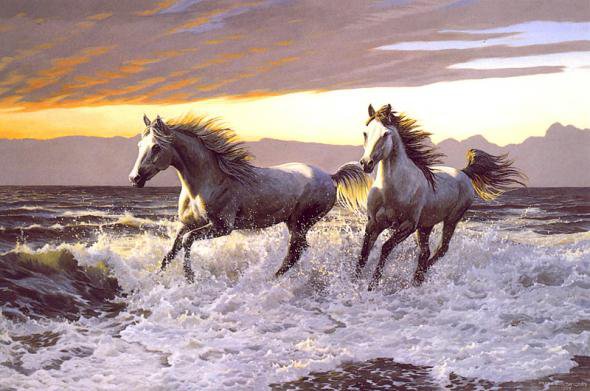 бегущие по волнам - кони - оригинал