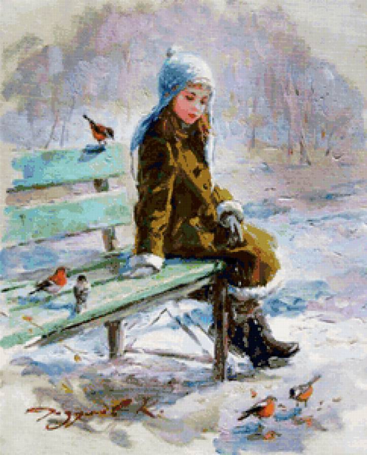 №131762 - зима, природа, девочка - предпросмотр