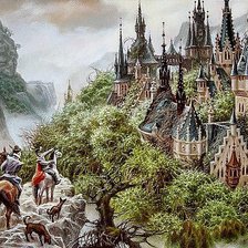 Оригинал схемы вышивки «Замок в горах» (№132183)