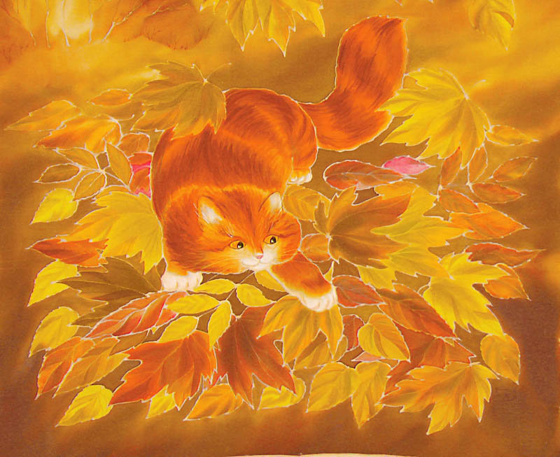 Осенний котик - коты - оригинал