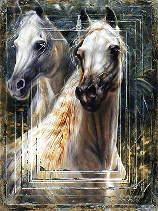 №132261 - лошади, животные, пейзаж - оригинал